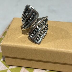 Boho Sol - Sterling Silver Twist Ball Ring - Size 11